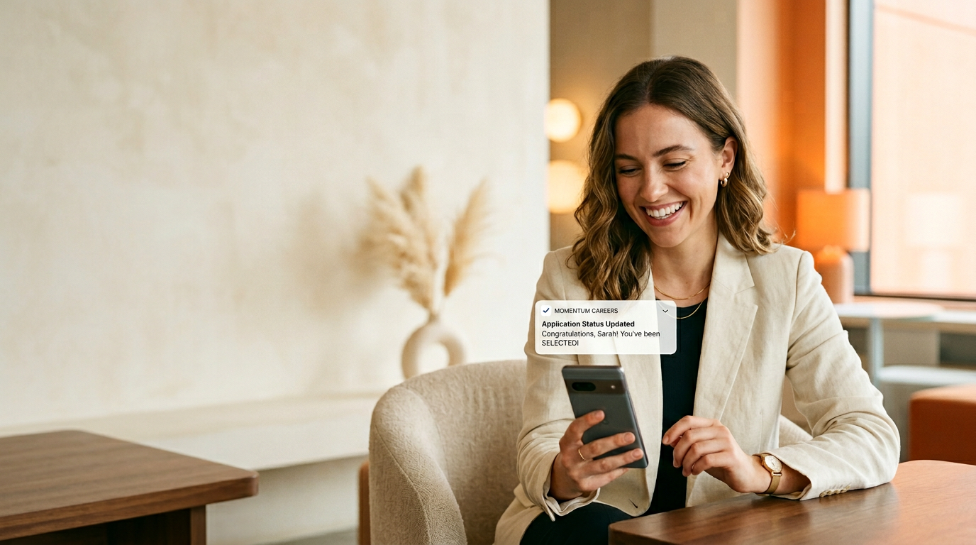 Candidate receiving notification